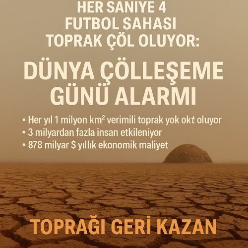 Her Saniye 4 Futbol Sahası Toprak Çöl Oluyor: Dünya Çölleşme Günü Alarmı