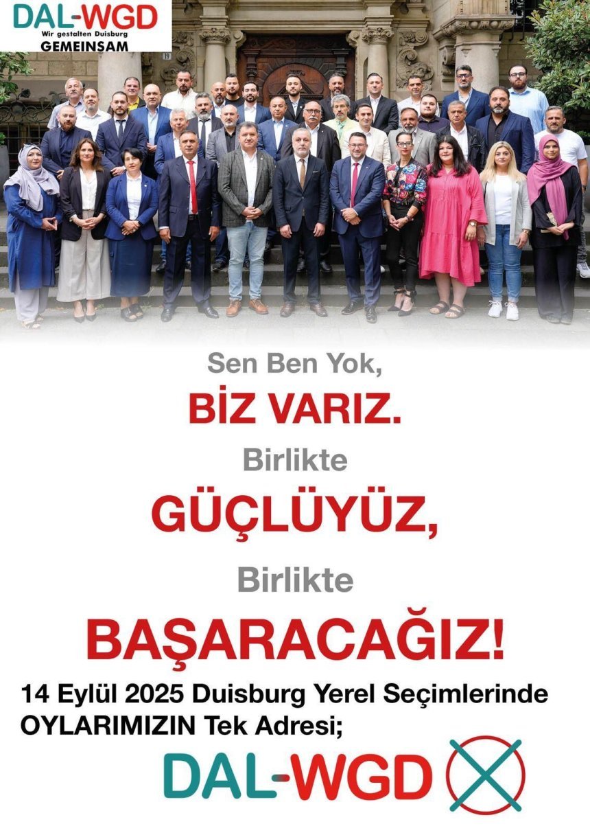 Duisburg'ta Türk Kökenli Siyasetçilerin Güçlenme Zamanı: DAL-WGD Birleşmesi ve Yerel Seçim Hedefleri